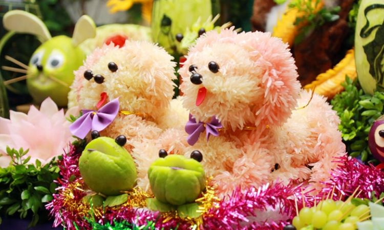 chú chó lông xù tép bưởi